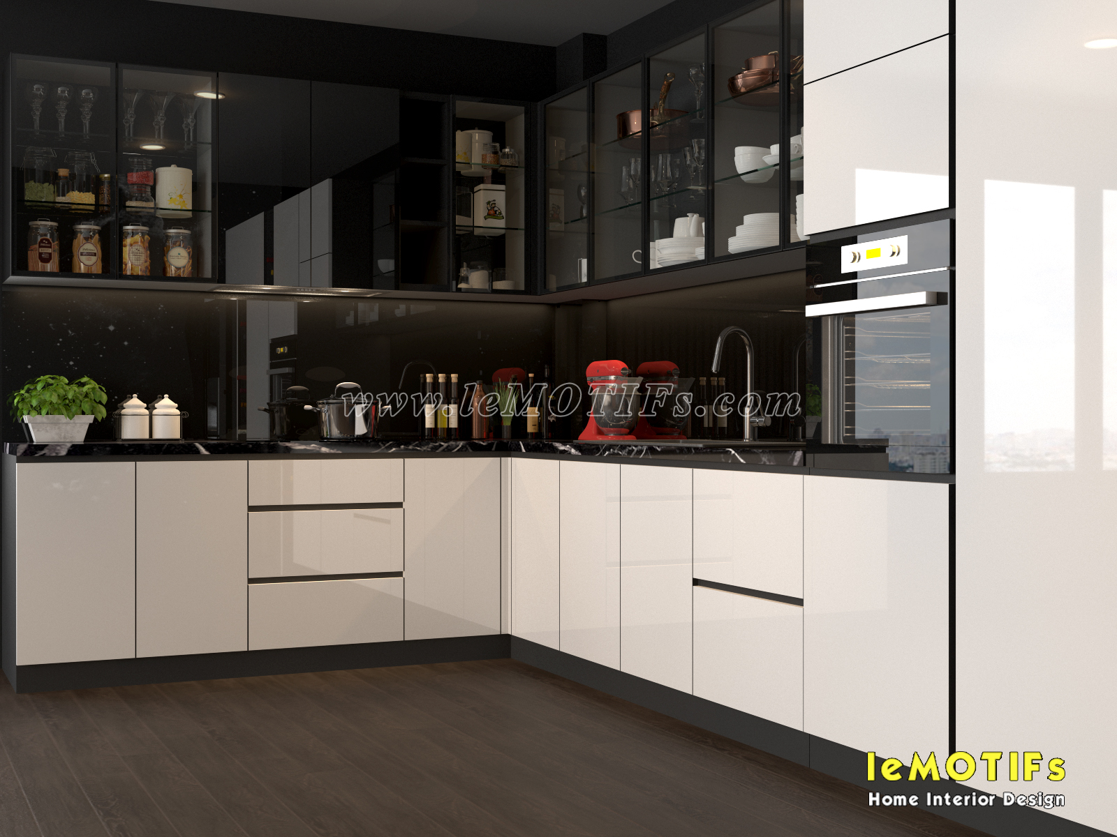 <img src=” http://lemotifs.com/wp-content/uploads/2019/05/Thiet-ke-tu-bep-phong-cach-trang-va-den-nha-co-mai-quan-10-V4.jpg” alt=”thiết kế tủ bếp trắng và đen />